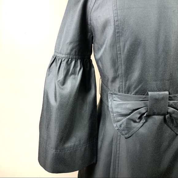 Nanette Lepore Vintage trench coat jacket  bow back size 6 - Picture 7 of 16